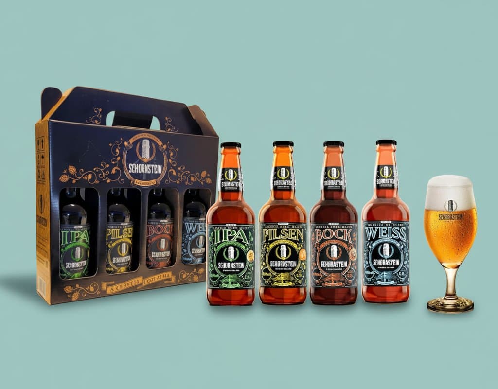 Cerveja Artesanal Schornstein - 4 Garrafas 500 ml (Bock + Pilsen + IPA + Weiss)